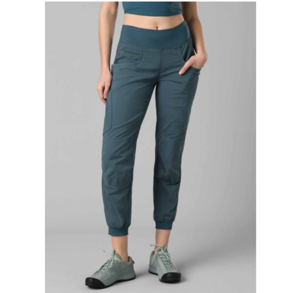 Prana Kanab Pant Bluefin Teal Pull-On Hiking Travel Climbing Size Medium